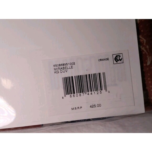 Ralph Lauren Mirabelle Duvet Cover King Bed Orange Cotton 108x96in $425 NEW - Picture 9 of 9